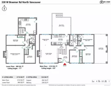 Staircase Photo of 330 W Braemar Road, North Vancouver, BC