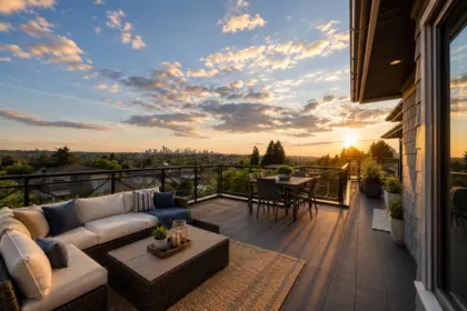 Aerial View of 6860 Hycrest Drive, Burnaby, BC
