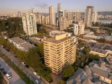 Aerial View of 702 1026 Queens Avenue, New Westminster, BC