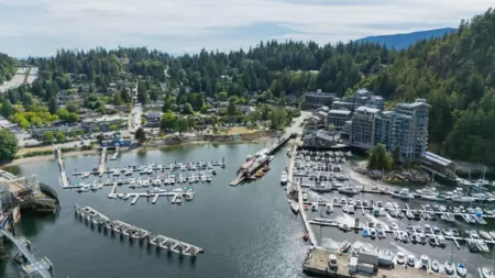 Aerial View of 6650 Nelson Avenue, West Vancouver, BC