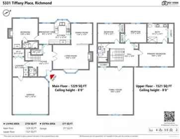 Aerial View of 5331 Tiffany Place, Richmond, BC