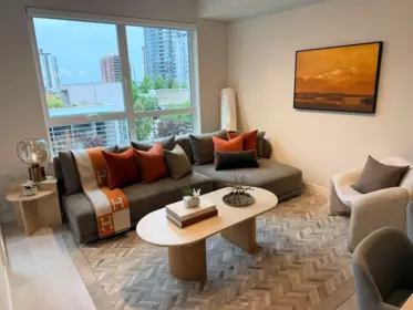 Living Room Photo of 403 110 E 17th Street, North Vancouver, BC