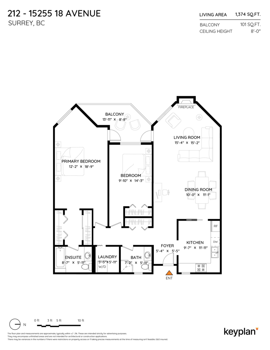 Hallway Photo of 212 15255 18 Avenue, Surrey, BC