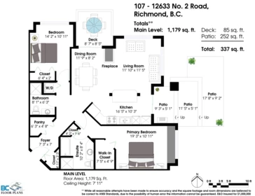 Basement Recreation Room Photo of 107 12633 No. 2 Road, Richmond, BC