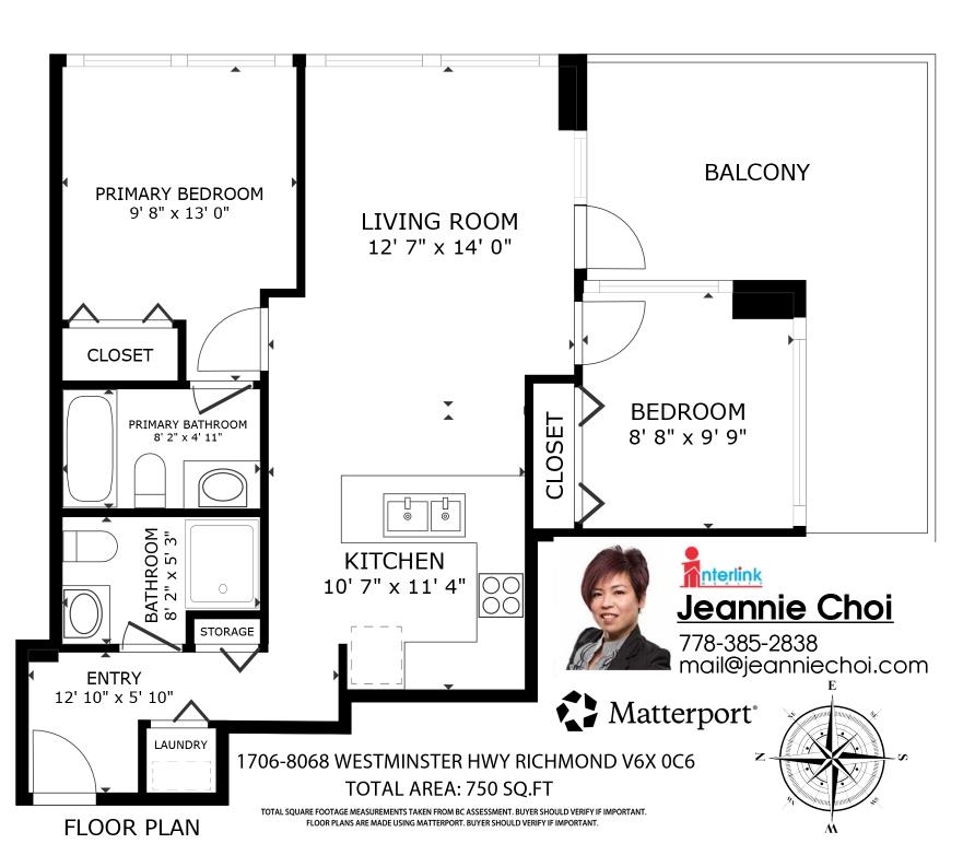 Exterior Rear Photo of 1706 8068 Westminster Highway, Richmond, BC