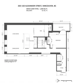 Garage Interior Photo of 203 150 Alexander Street, Vancouver, BC