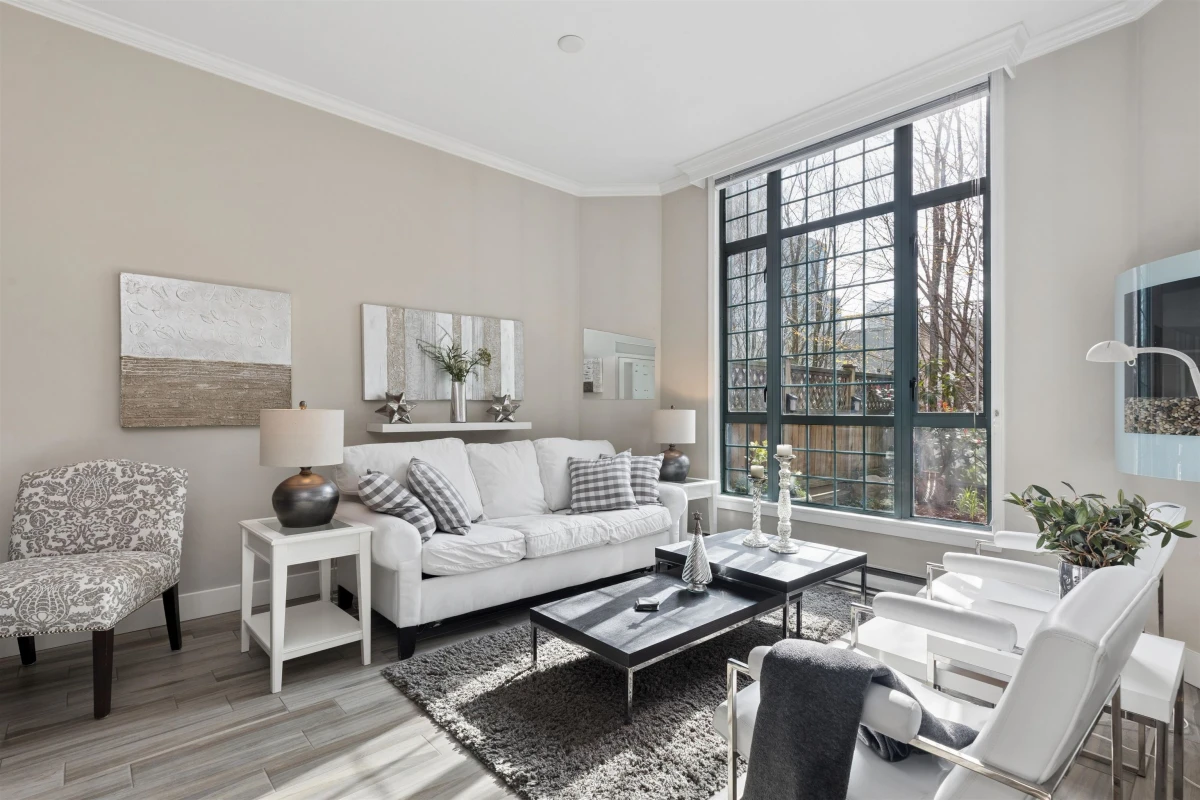 Living Room Photo of 104 293 Smithe Street, Vancouver, BC