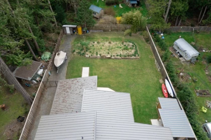 Aerial View of 528 Aya Reach Road, Mayne Island, BC