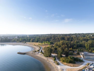 Aerial View of 4338 W 2nd Avenue, Vancouver, BC