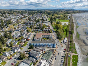 Aerial View of 403 15621 Marine Drive, White Rock, BC