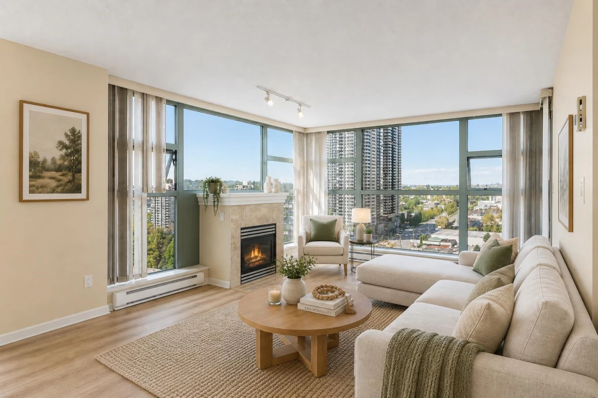 Living Room Photo of 1306 4388 Buchanan Street, Burnaby, BC