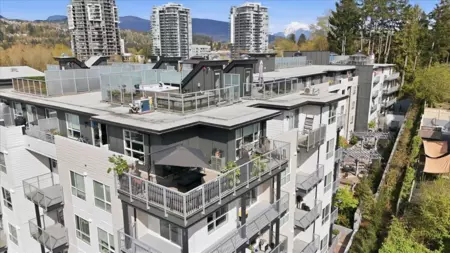 Aerial View of 605 3229 St Johns Street, Port Moody, BC