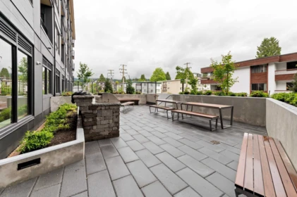 Aerial View of 602 110 E 17th Street, North Vancouver, BC