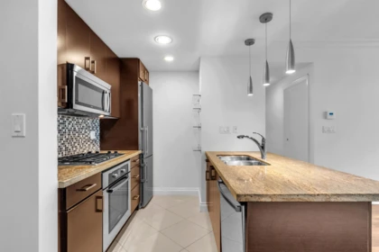 Kitchen Island Photo of 901 172 Victory Ship Way, North Vancouver, BC