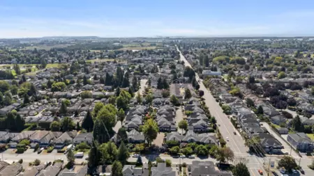 Aerial View of 24 6100 Woodwards Road, Richmond, BC