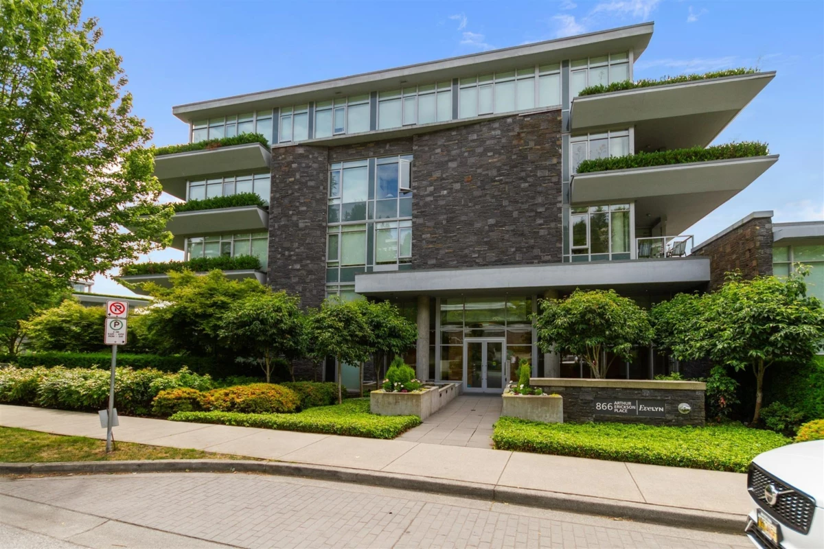 Exterior Front Photo of 200 866 Arthur Erickson Place, West Vancouver, BC