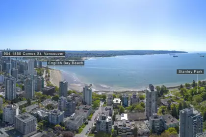 904 1850 Comox Street, Vancouver, BC, West End VW — 1 bed apartment/condo for sale