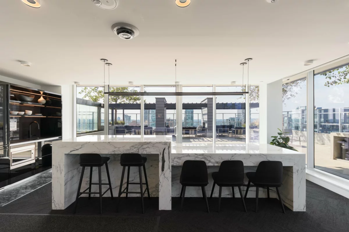 Aerial View of 2504 1111 Richards Street, Vancouver, BC