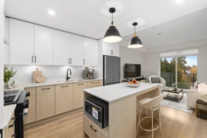 Kitchen Island Photo of 410 27215 Aldergrove Town Centre Drive, Langley, BC