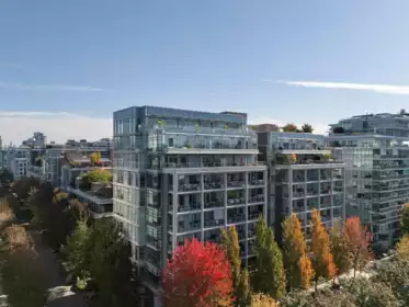 Aerial View of 805 1616 Columbia Street, Vancouver, BC