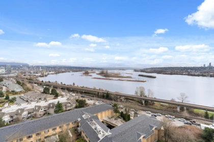 Front exterior of 1404 71 Jamieson Court, New Westminster, BC