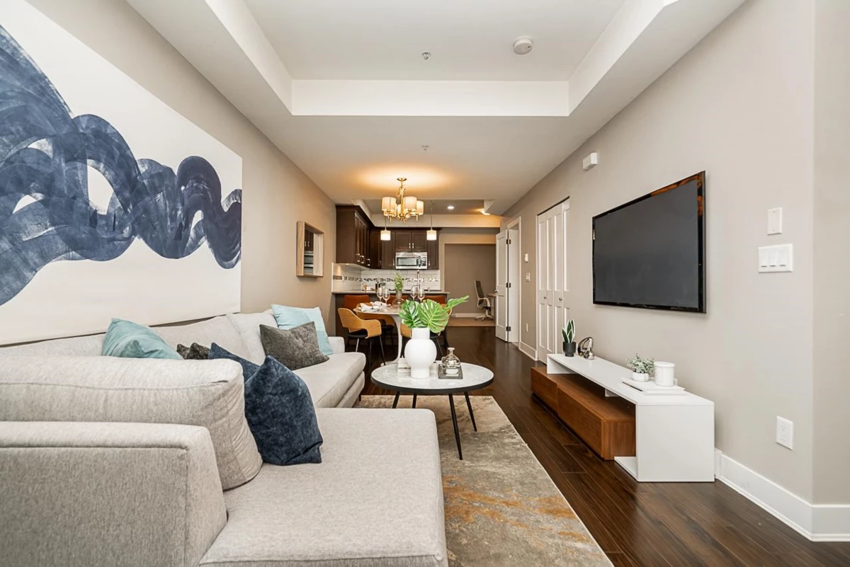 Living Room Photo of 109 828 Royal Avenue, New Westminster, BC