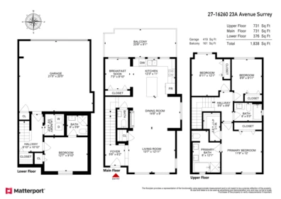 Outdoor Patio Photo of 27 16260 23a Avenue, Surrey, BC