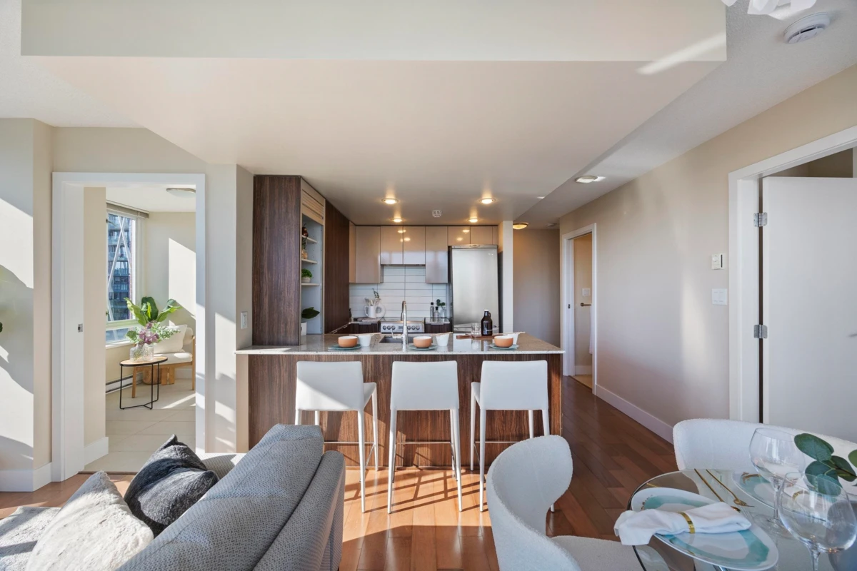 Living Room Photo of 1801 1088 Richards Street, Vancouver, BC