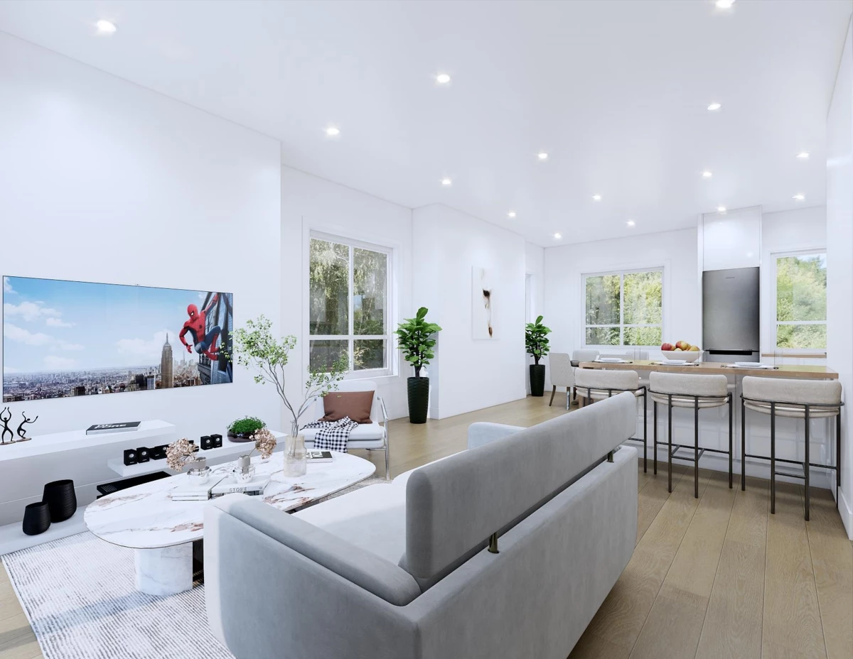 Living Room Photo of 2 17432 58 Avenue, Surrey, BC