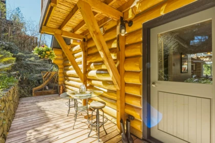 Aerial View of 1253 Adams Road, Bowen Island, BC
