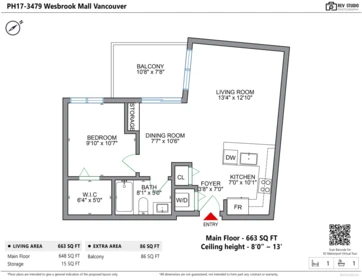 Aerial View of PH 17 3479 Wesbrook Mall, Vancouver, BC