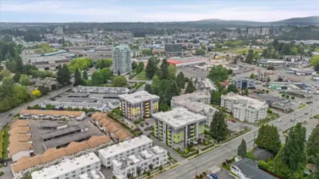Aerial View of 301 2555 Ware Street, Abbotsford, BC