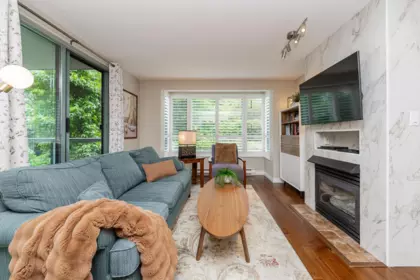 Kitchen Island Photo of 304 220 Newport Drive, Port Moody, BC