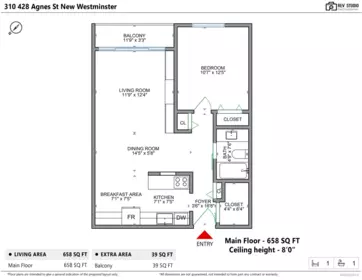Outdoor Patio Photo of 310 428 Agnes Street, New Westminster, BC