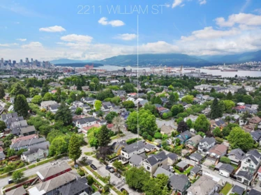 Aerial View of 2 2211 William Street, Vancouver, BC