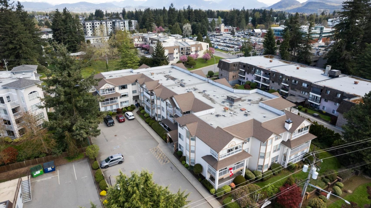 Aerial View of 210 32145 Old Yale Road, Abbotsford, BC