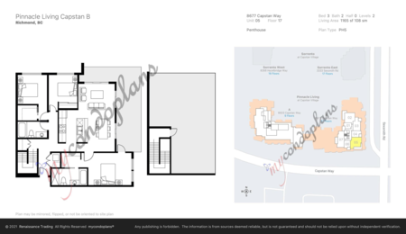Playground / Recreational Area Near PH 1705 8677 Capstan Way, Richmond, BC