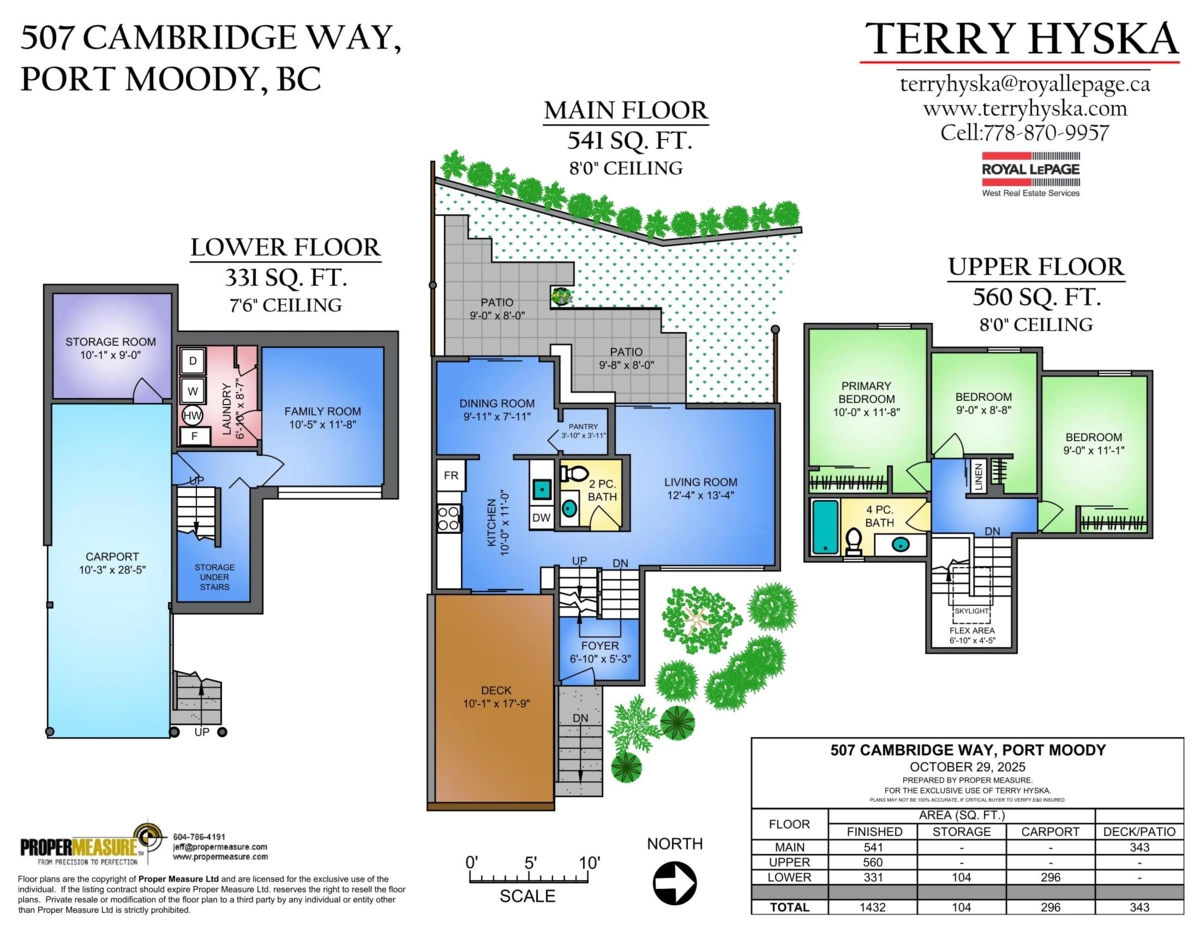 Aerial View of 507 Cambridge Way, Port Moody, BC