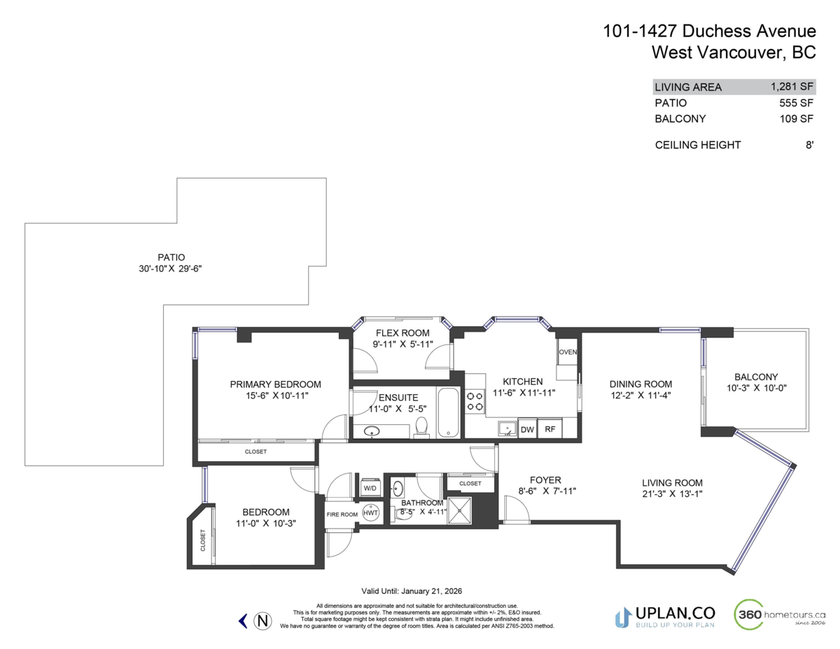 Hallway Photo of 101 1427 Duchess Avenue, West Vancouver, BC