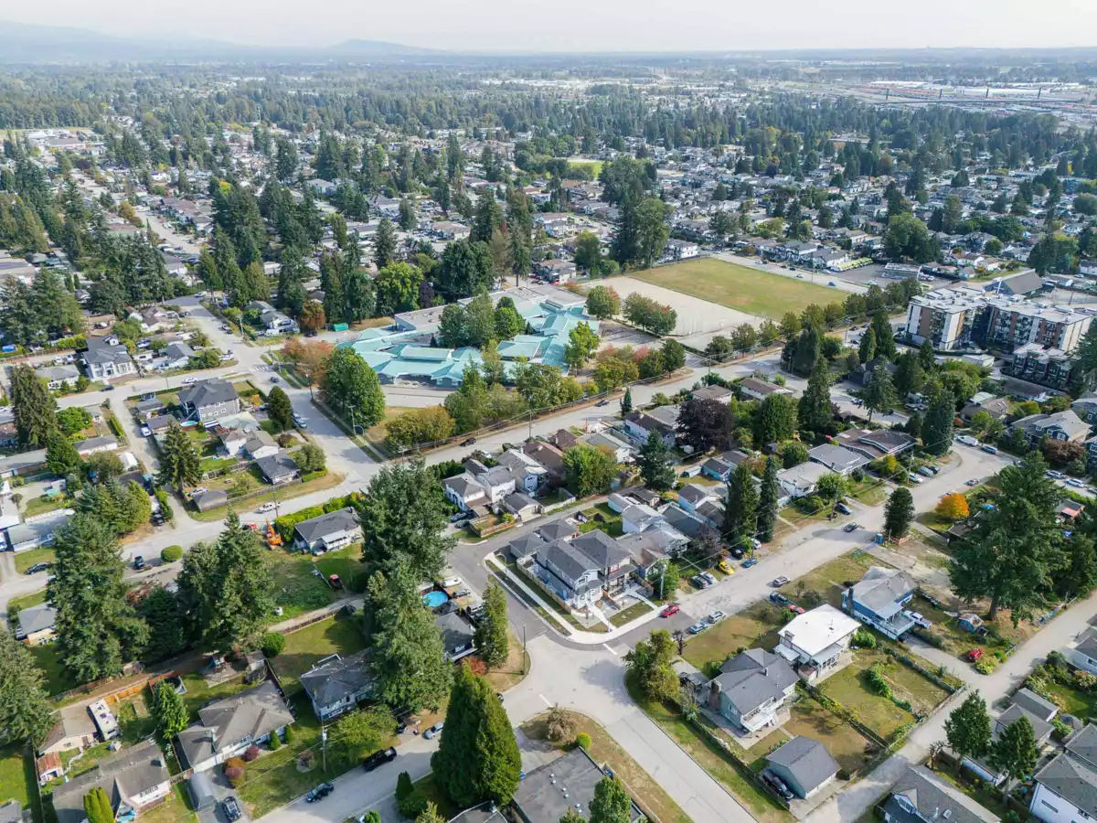 Aerial View of 3380 Edinburgh Street, Port Coquitlam, BC