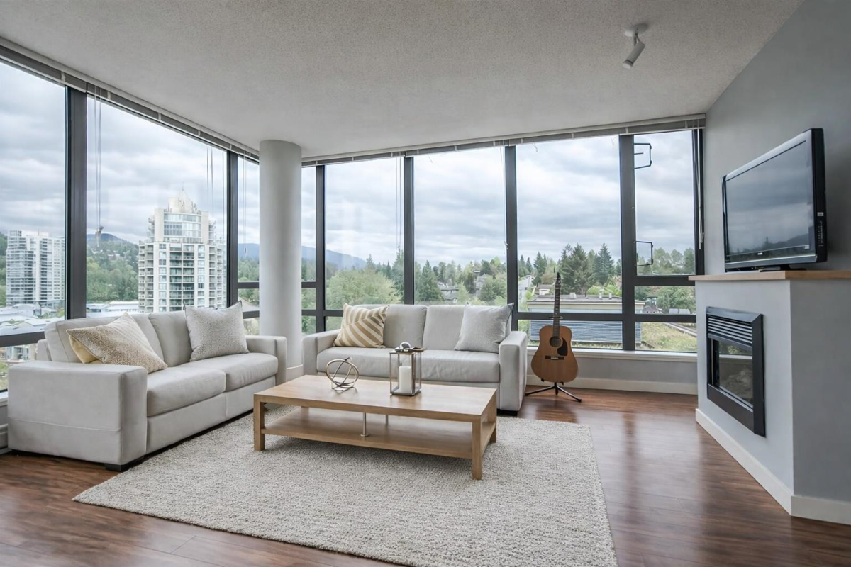 Living Room Photo of 1408 110 Brew Street, Port Moody, BC