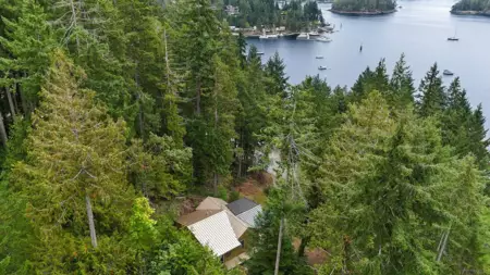 Aerial View of 4825 Sinclair Bay Road, Pender Harbour, BC