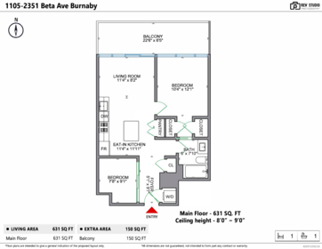 Outdoor Patio Photo of 1105 2351 Beta Avenue, Burnaby, BC