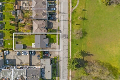 Aerial View of 2880 Oxford Street, Vancouver, BC