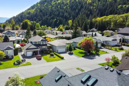 Aerial View of 228 Balsam Avenue, Harrison Hot Springs, BC
