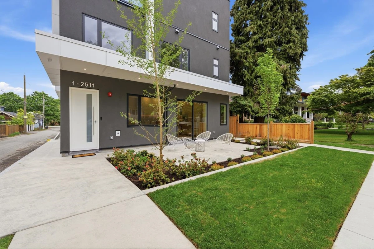 Exterior Rear Photo of 1 2511 Kitchener Street, Vancouver, BC