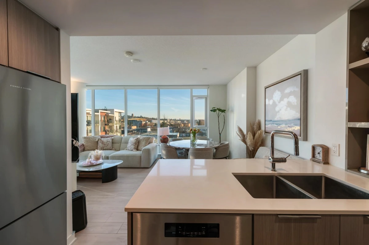 Living Room Photo of 603 1471 Hunter Street, North Vancouver, BC