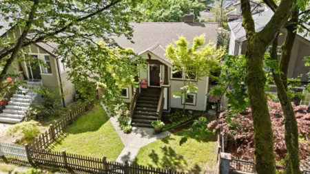 Aerial View of 2628 William Street, Vancouver, BC