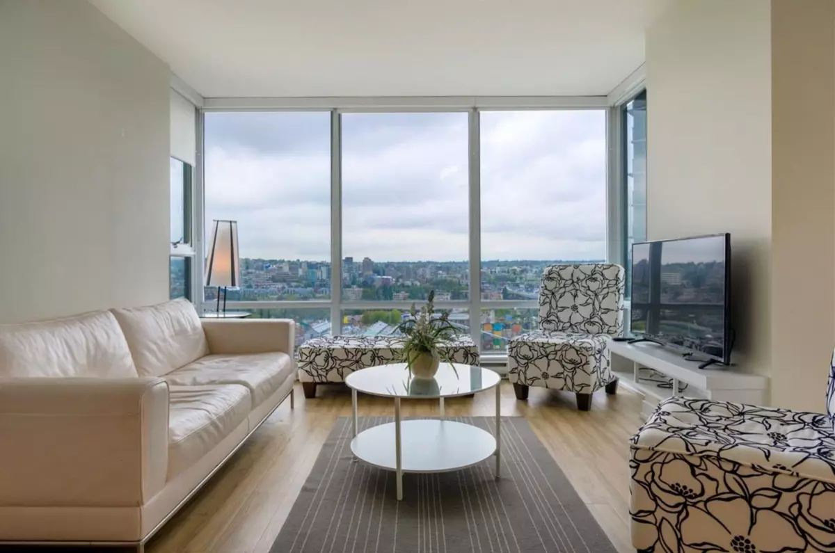 Living Room Photo of 2602 1495 Richards Street, Vancouver, BC