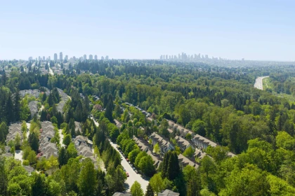 Aerial View of 2 8533 Cumberland Place, Burnaby, BC